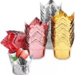 ROSE Gold**Tulip Baking Cups For Muffin Pack of 50