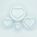 Plastic plunger Cutter - Heart big 4pc
