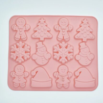 Christmas Theme Chocolate Mold 12 pc design