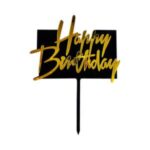 Acrylic Gold & BACK Birthday Topper