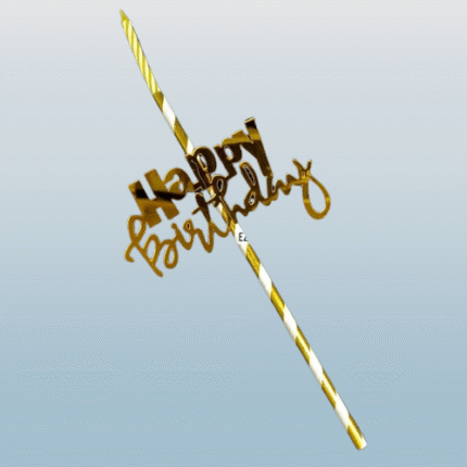 Happy Birthda Topper with Candle