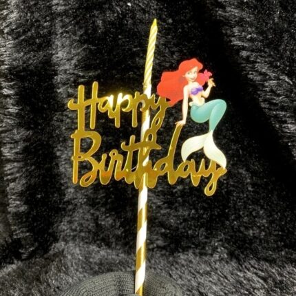 Happy Birthda Topper Unicorn with Candle