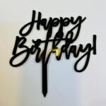 HAPPY BIRTHDAY TOPPER BLACK
