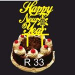 Happy new year gold acrylic