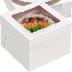 Cake Box (Top window) 2 parts - White