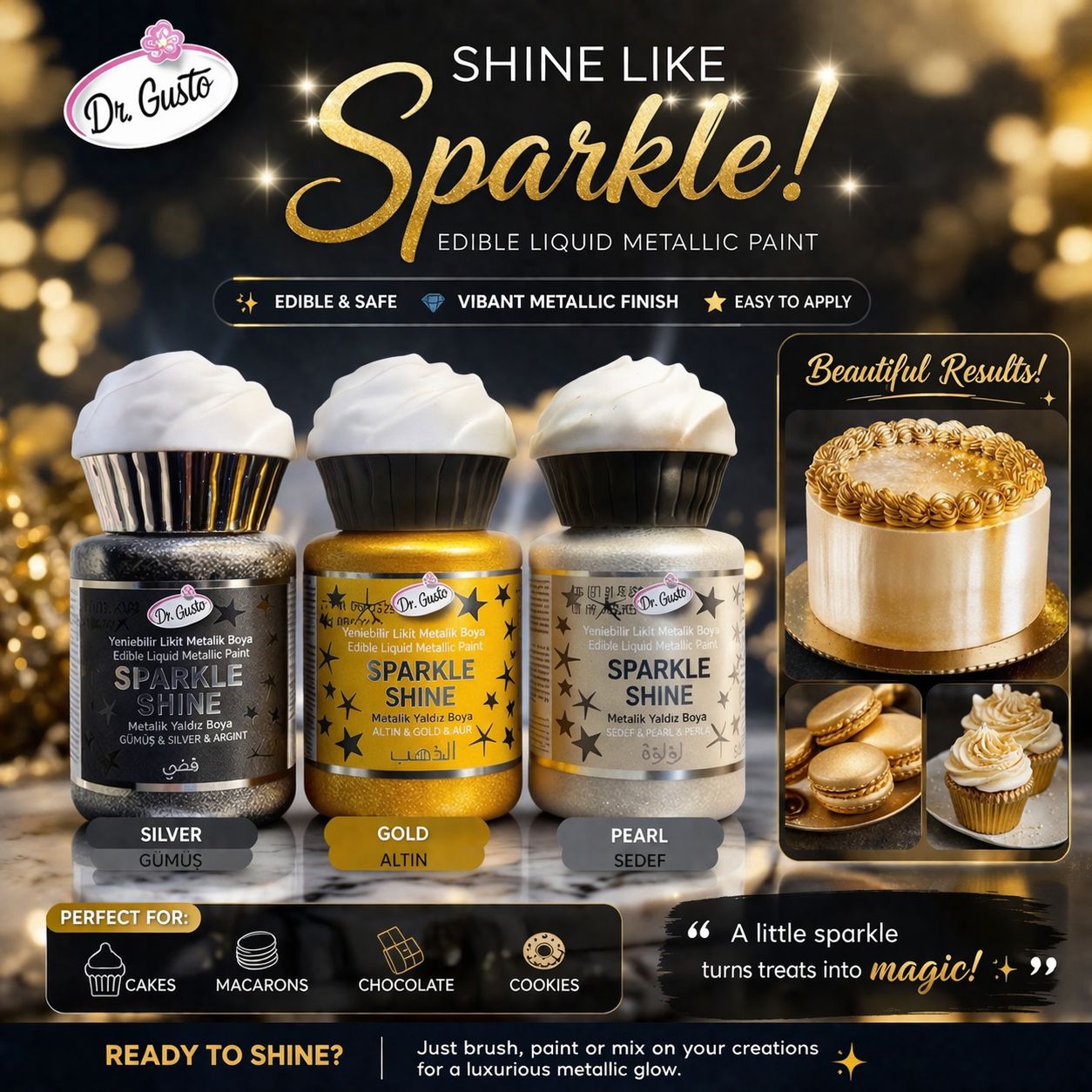 1775753619_metalic.jpeg Metalic Liquid Edible Paint 60 gm - Image 1