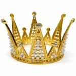 Crown Cake Topper with Pearls & Stones