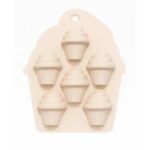 Silicone Chocolate Mold – 6-Cavity Cupcake Swirl Design