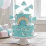 Pom Pom Cute Cake Topper pink/blue
